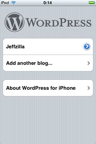 WordPress App for iPhone