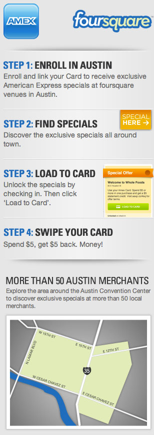 Linking Foursquare With… My American Express Card?