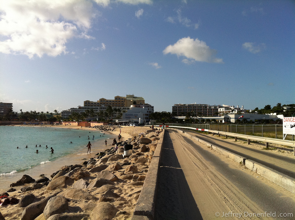 Getting Jet Blasted by a Boeing 747-400 at SXM