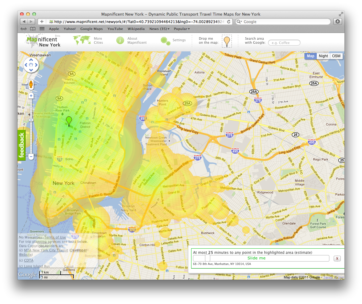 Mapnificent Visualizes and Answers “Where can I get to from here in how long?”