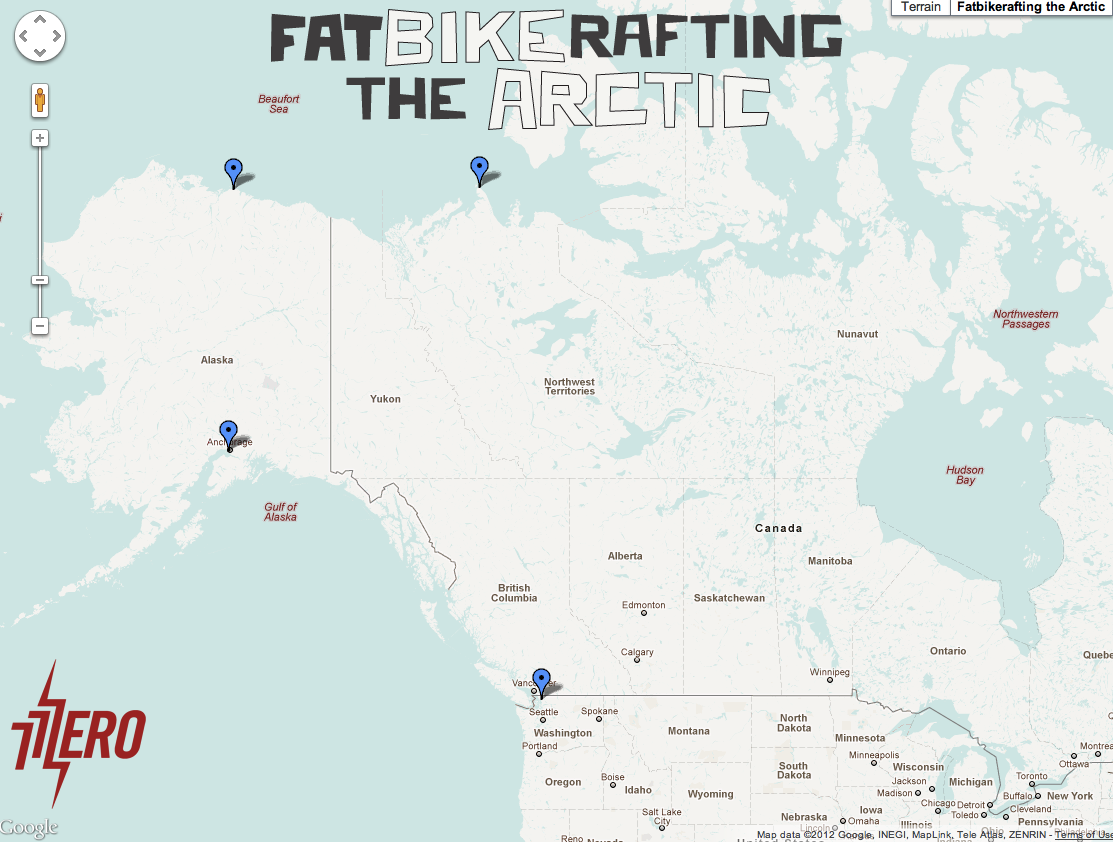 Map: FatBikeRafting the Arctic