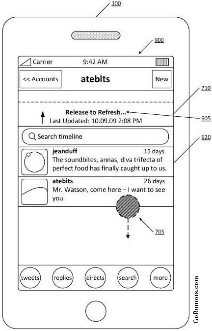 Twitter Patents: Pull To Refresh?!