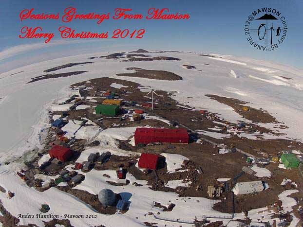 Mawson Station, Antarctica’s Holiday Greeting Card