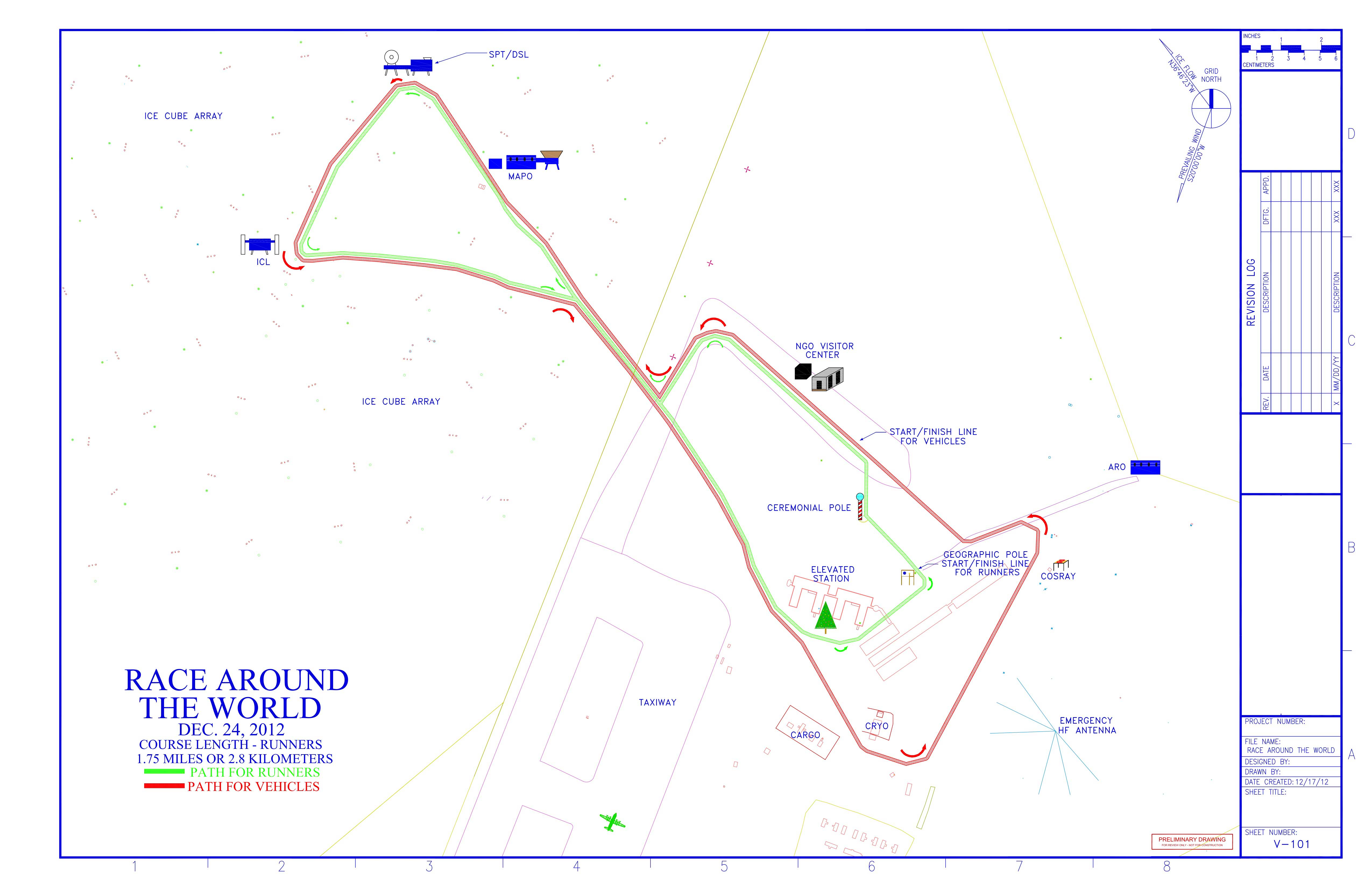 The Antarctic Race Around The World – Course Rules and Map