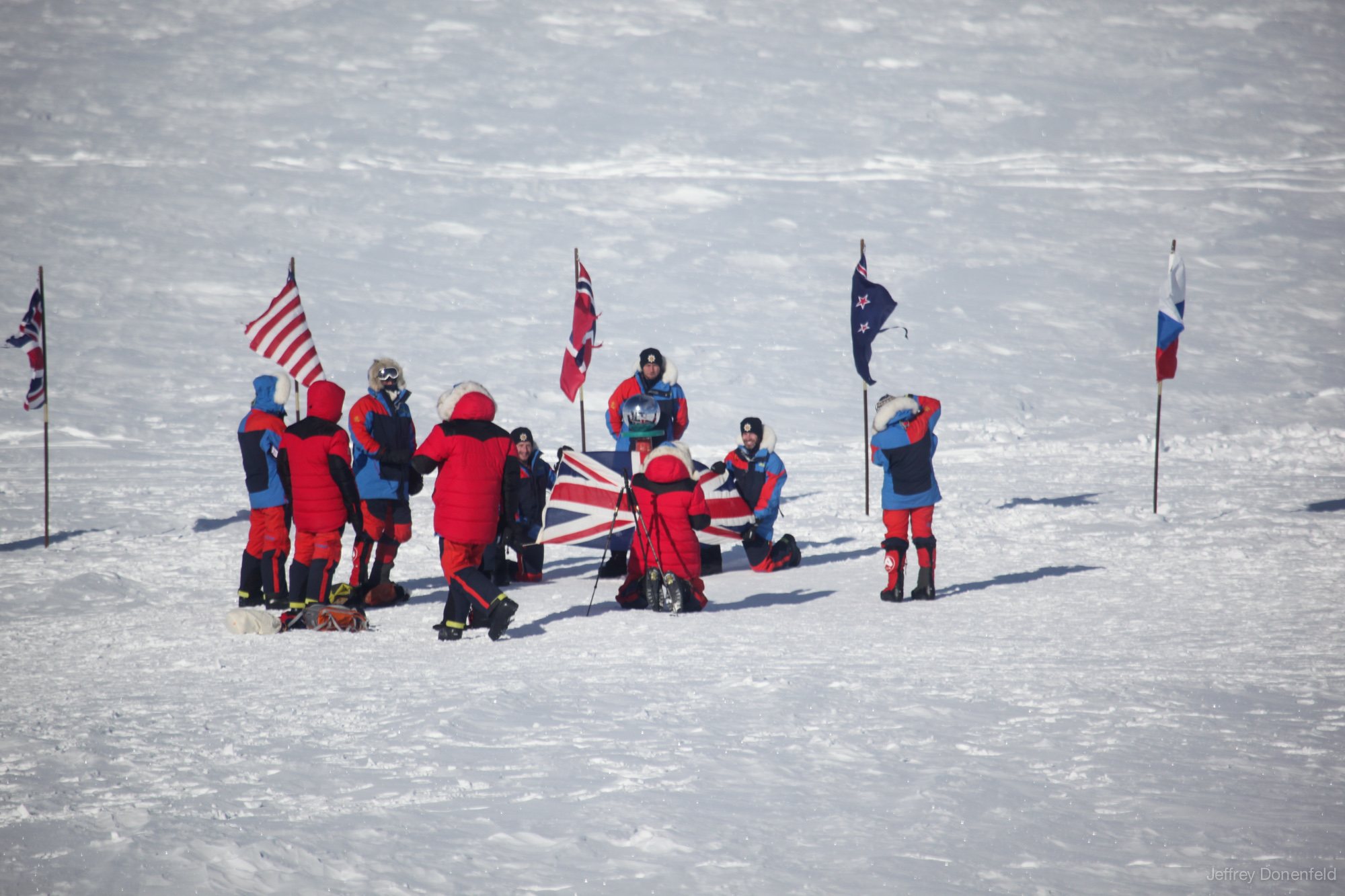 Tourists at the South Pole