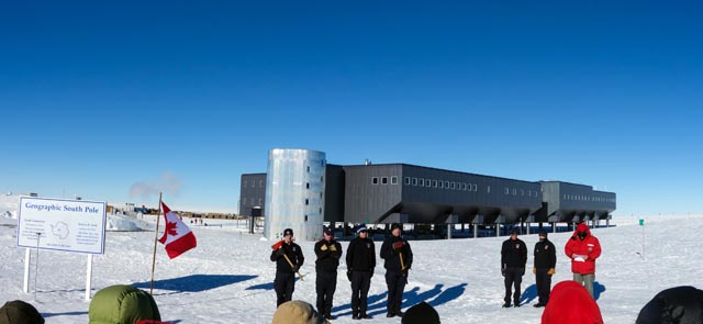 Published on the Antarctic Sun: Lost Airplane Ceremony Photo