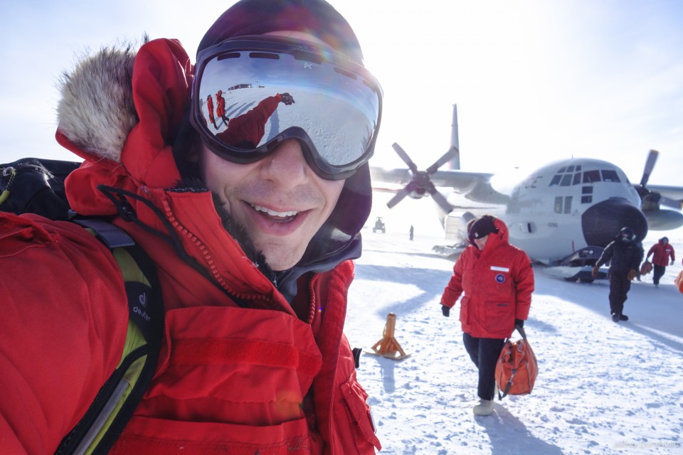 Finally, arrived at the South Pole. On the day I arrived, the temperature was -40 degrees - that first breath of air was cold!