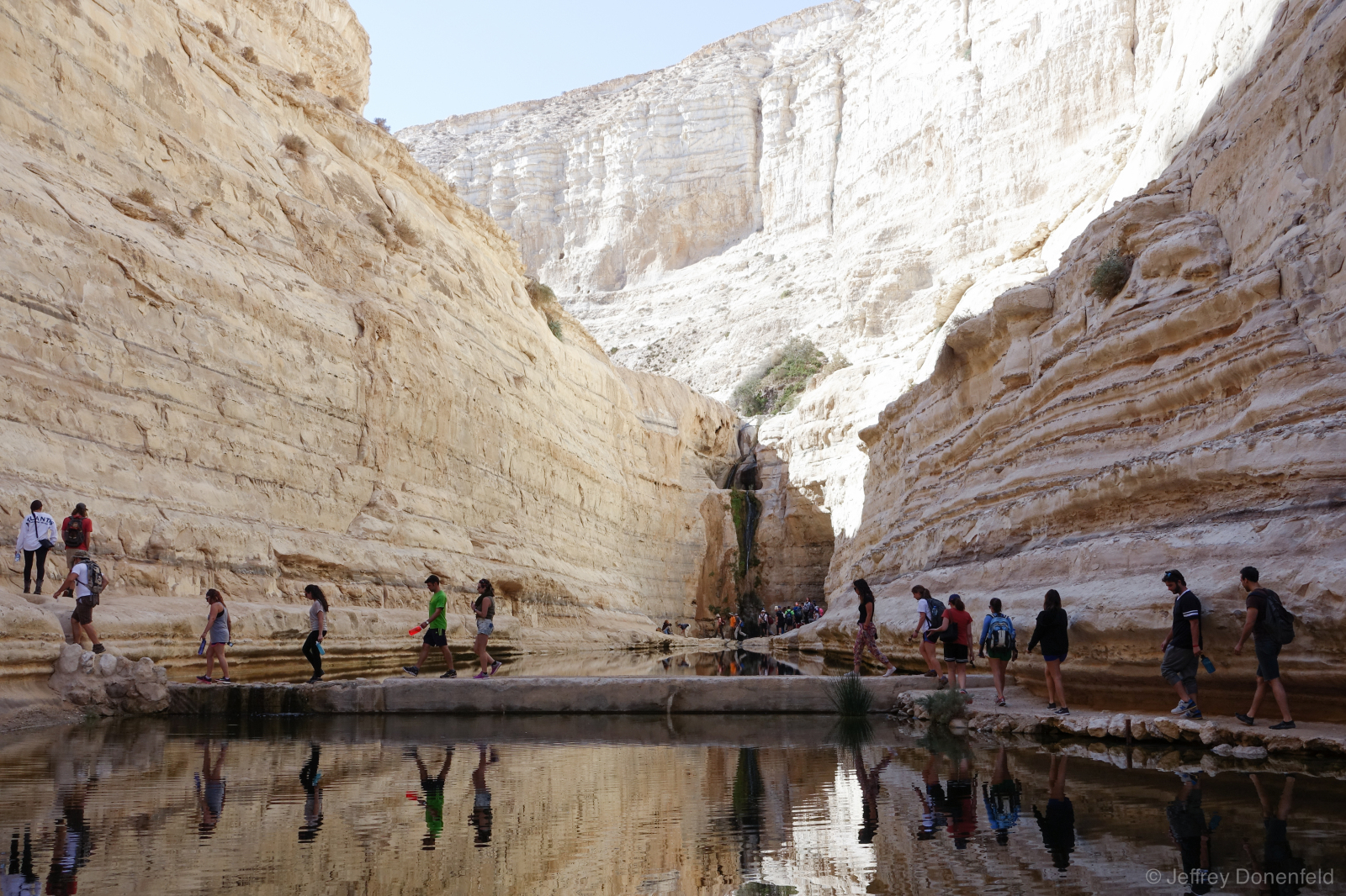 Waterfalls are a rare treat in the desert canyons of Southern Israel.