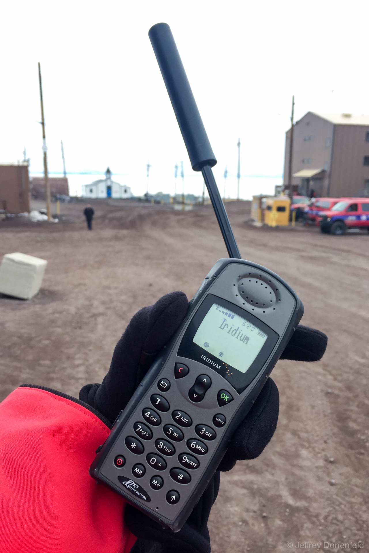 Most science teams have their own dedicated Iridium Satellite Phone. It's quite convenient, and in Antarctica the connection is great.