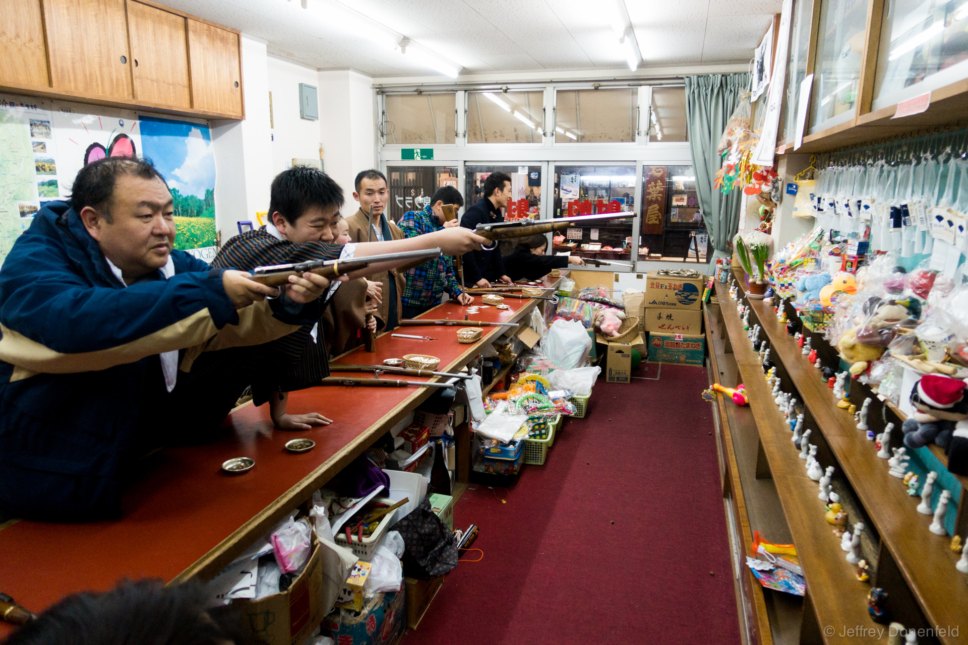Strangely, Shibu Onsen also has a couple of cork-gun shooting galleries. People love it!