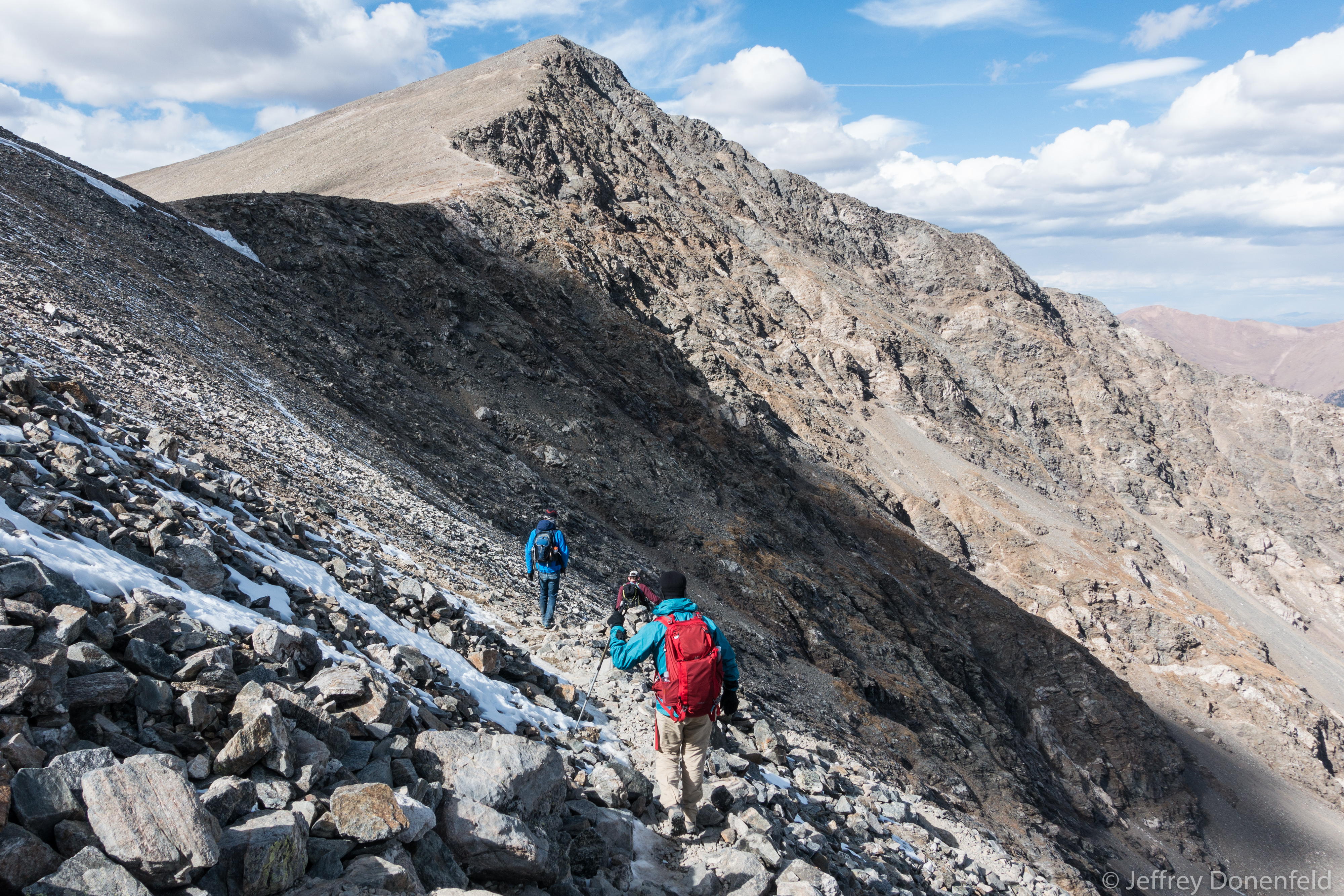 Climbing Grays and Torreys Peaks in Early Season Snow – 14,278 feet
